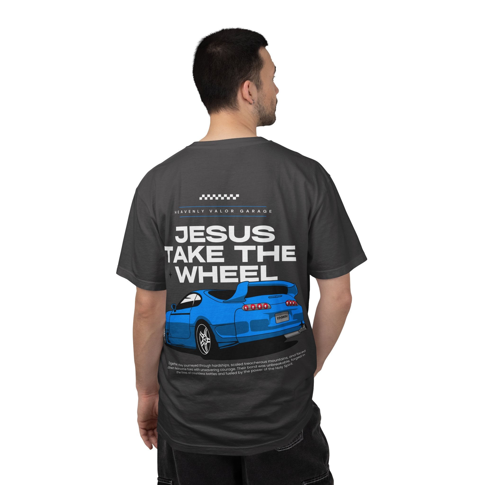 Jesus Take The Wheel T-Shirt - Graphite