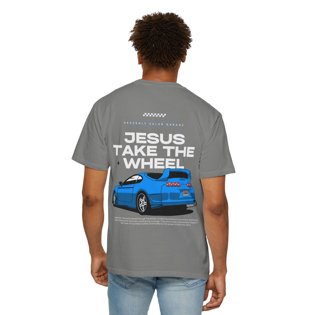 Jesus Take The Wheel T-Shirt - Grey