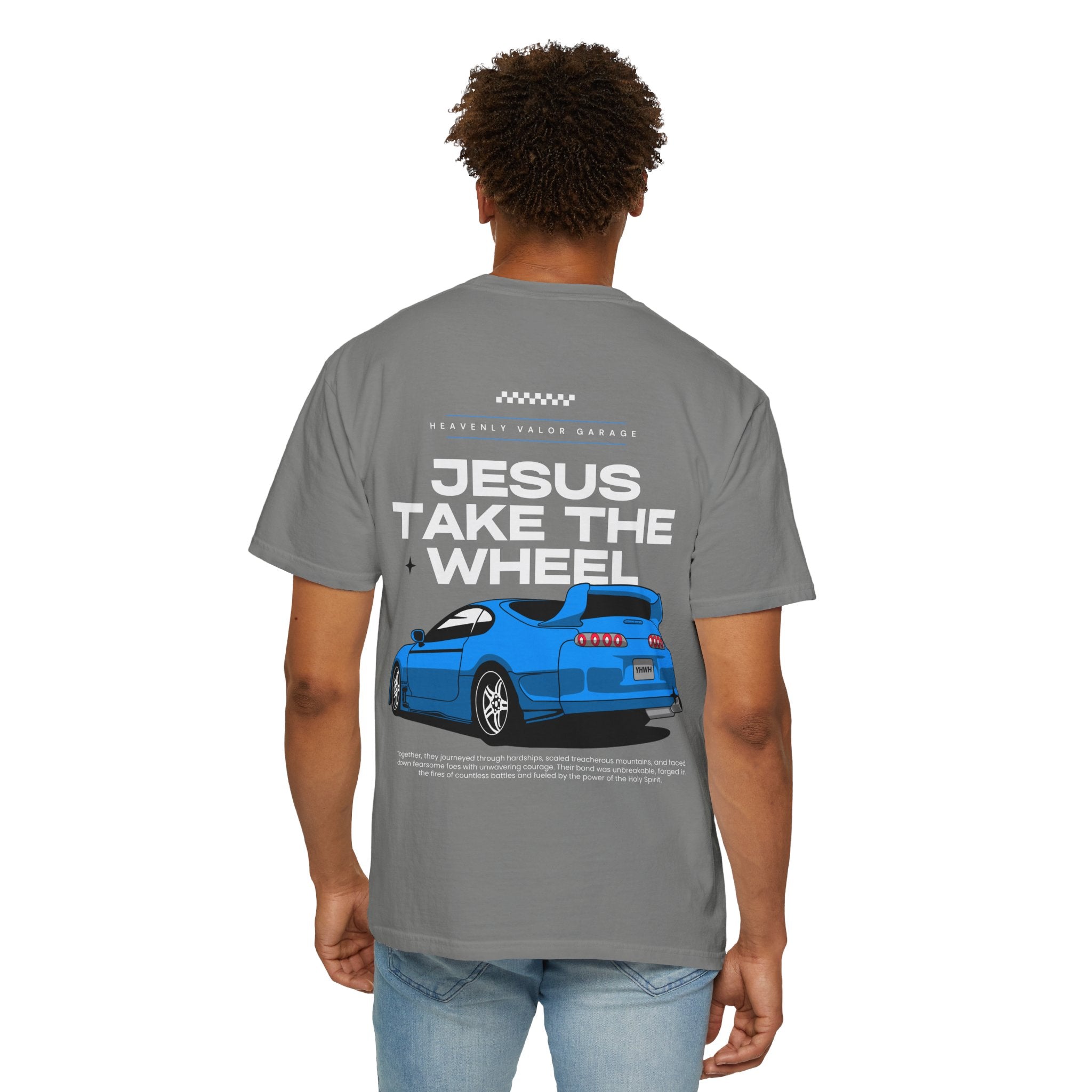 Jesus Take The Wheel T-Shirt - Grey