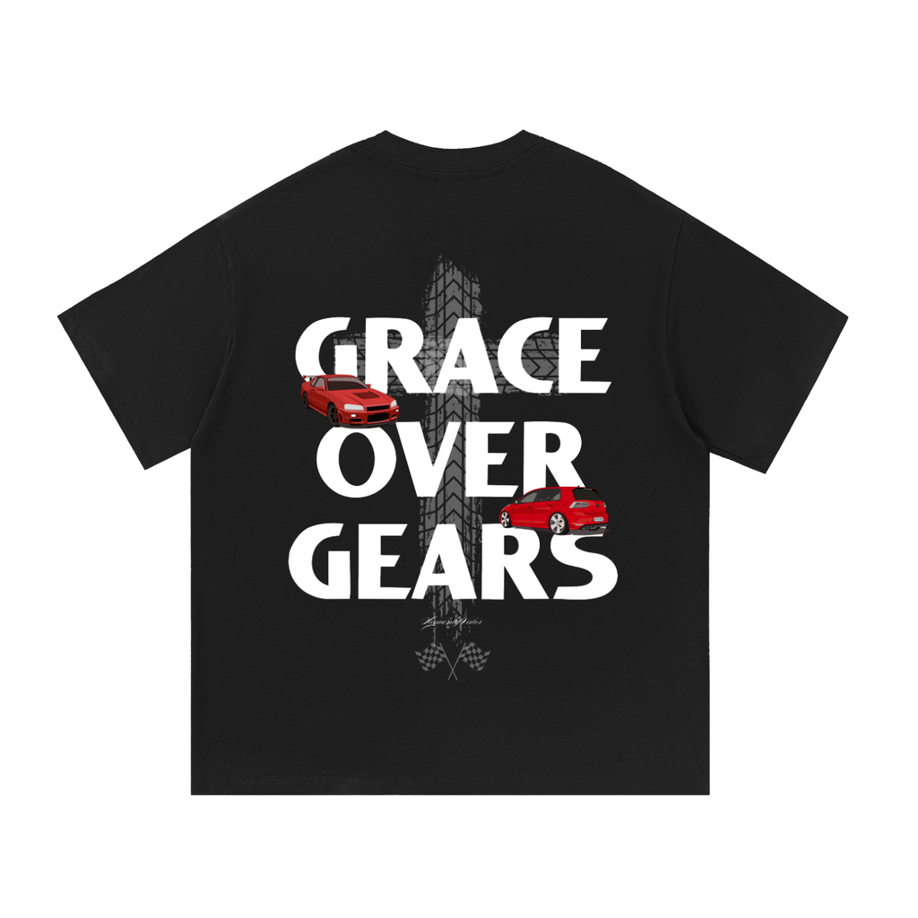 Grace Over Gears Black Tee